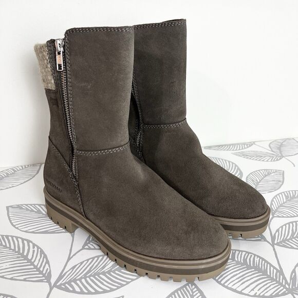 Cougar Neptune Boots Suede PrimaLoft Waterproof Stone Brown Zip Up Women’s 6 - Picture 2 of 10